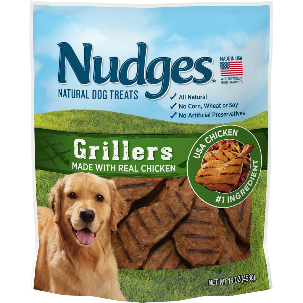 Blue Buffalo Nudges Chicken Homestyle Natural Dog Treats, Pot-Pie-Inspired Recipe, Healthy Reward or Training Treat, Made in the USA with Real Chicken, No Artificial Preservatives, 16 oz.