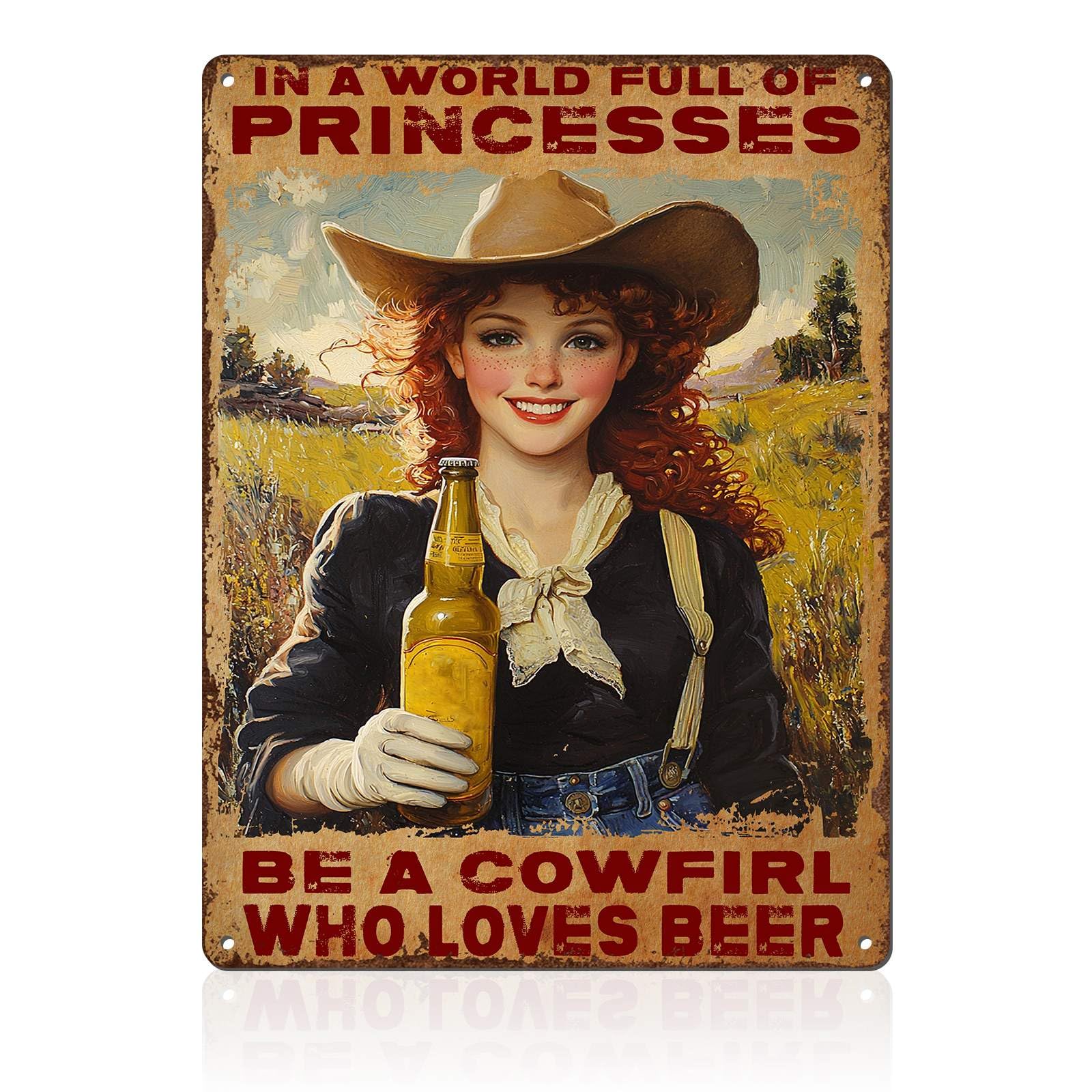 Western Wanted Tin Sign Vintage Metal Poster Rustic Wall Decor Cowgirl Pin Up Art Retro Iron Painting 8x12inch