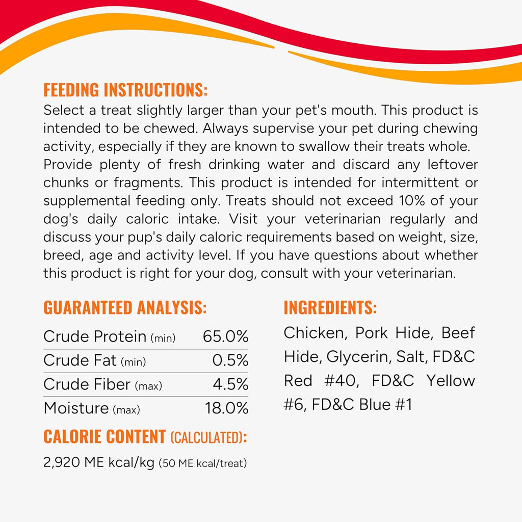 Good ‘n’ Fun Triple Flavor Wings Chews for All Dogs, Treat Your Dog to Long-Lasting Chews Made with Chicken, Beef Hide and Pork Hide, 8 oz