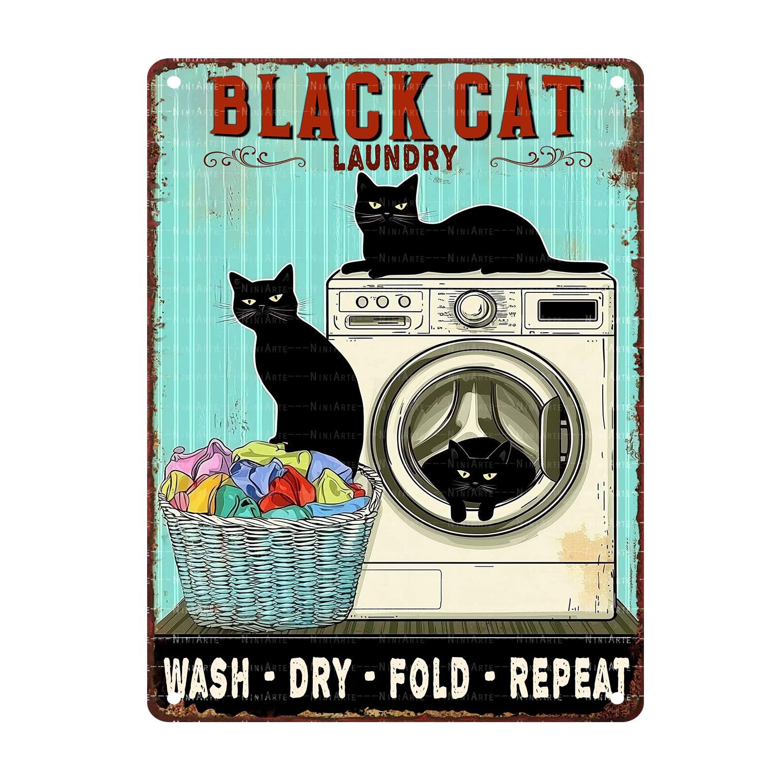 50s Laundry Metal Tin Sign Laundry Day Vintage Sign Utility Room Decor Retro Queen Wall Art 1950s Mom Decor 8X12Inch
