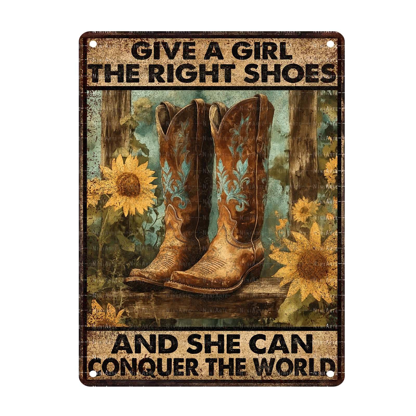 Vintage Cowgirl Tin Sign Are Always Good For The Soul Metal Sign for Home Garden Plaque Yard Patio Porch Farmhouse Cafe Bar Living Room Bedroom Office Garage Man Cave 8x12Inch