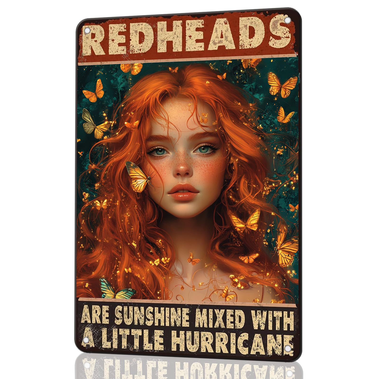 CCPARTON Metal Sign Get Naked Mermaid Vintage Metal Tin Sign For Home Outdoor Indoor Office Bar Yard Decor 8x12 Inches