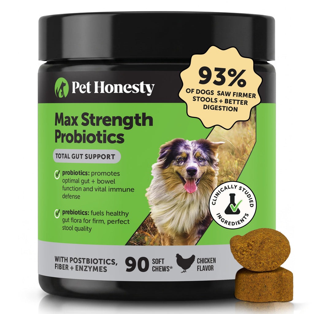 6 Billion CFU Dog Probiotics with Prebiotics, Digestive Enzymes, & Fiber - Relief for Occasional Diarrhea, Gas, Bloating & Itchy Skin - Daily Gut Health & Immune Support for All Dogs (Duck, 90 Ct)