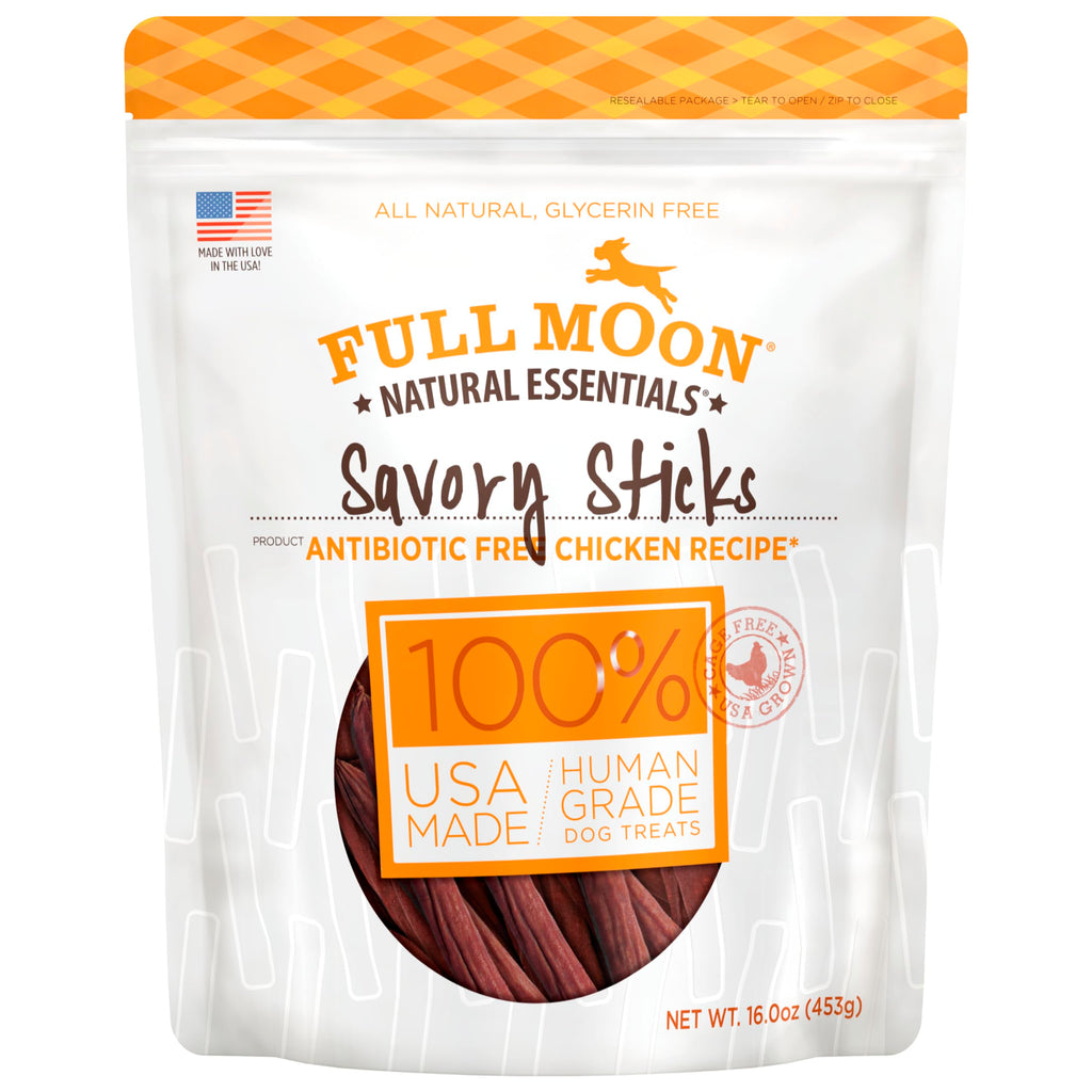 Full Moon All Natural Human Grade Dog Treats, Essential Beef Savory Sticks, 22 Ounce, 1.375 Pound (Pack of 1)