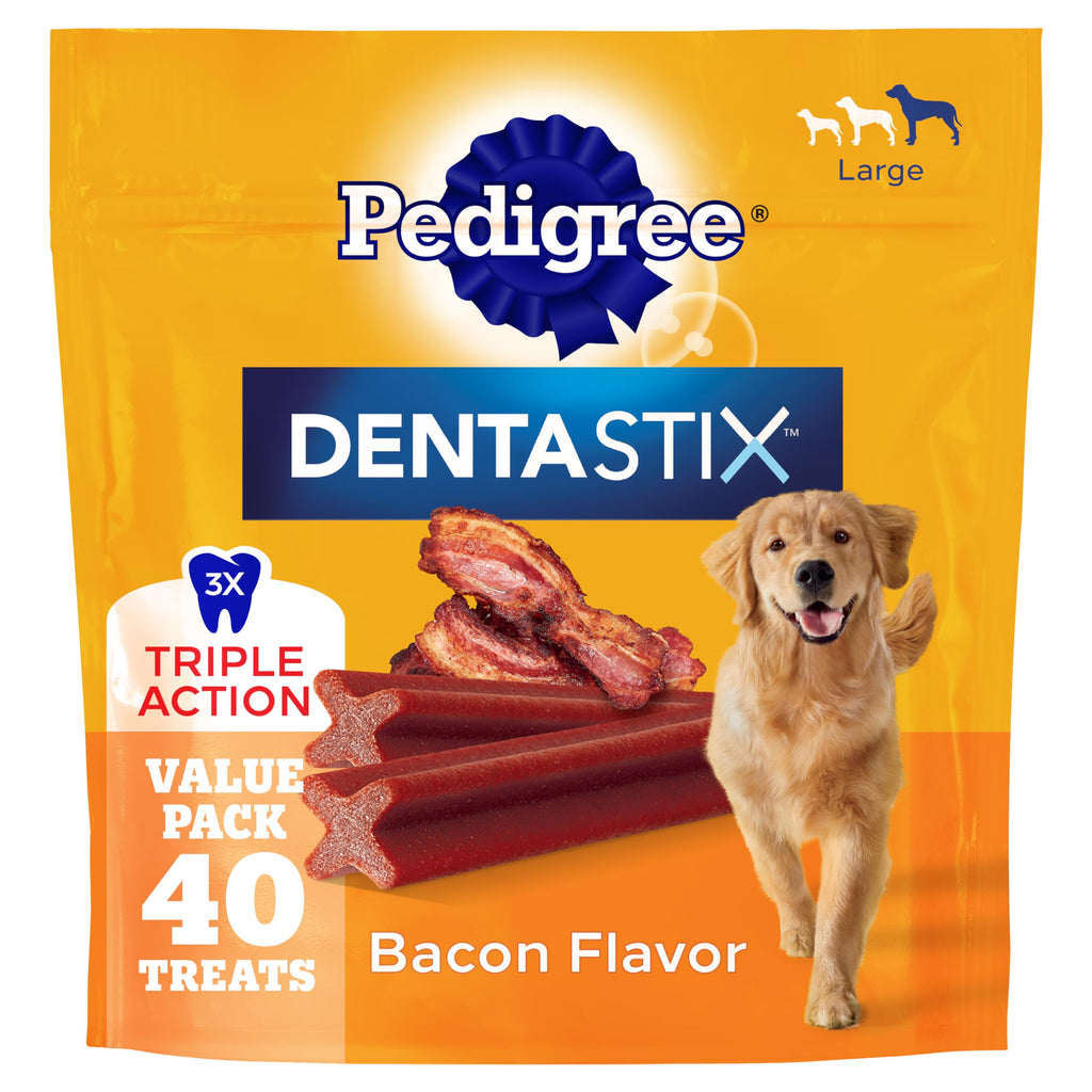Pedigree Dentastix Large Dog Treats, Original, Beef & Fresh, 2.73 lb. Variety Pack (51 Treats Total)