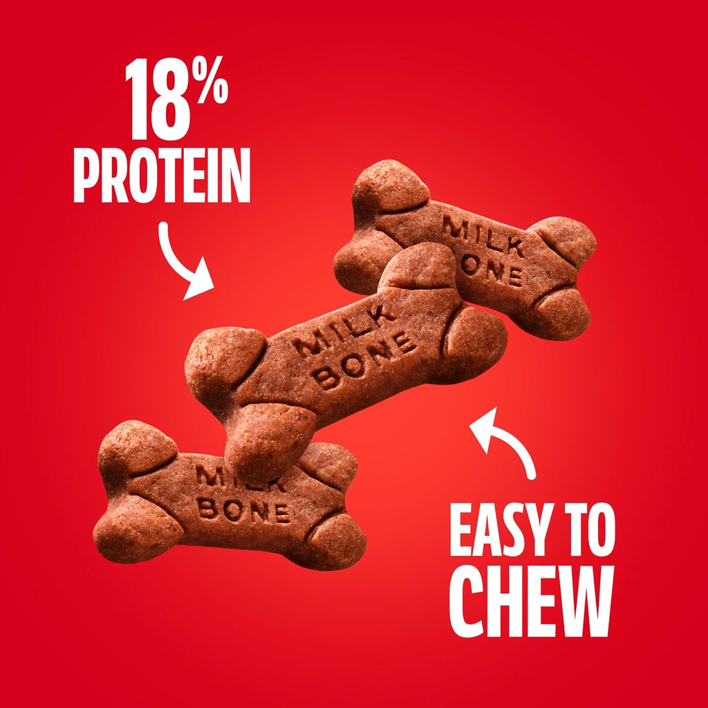 Milk-Bone Soft & Chewy Dog Treats, Made with Real Beef & Filet Mignon, 25 Ounce Canister