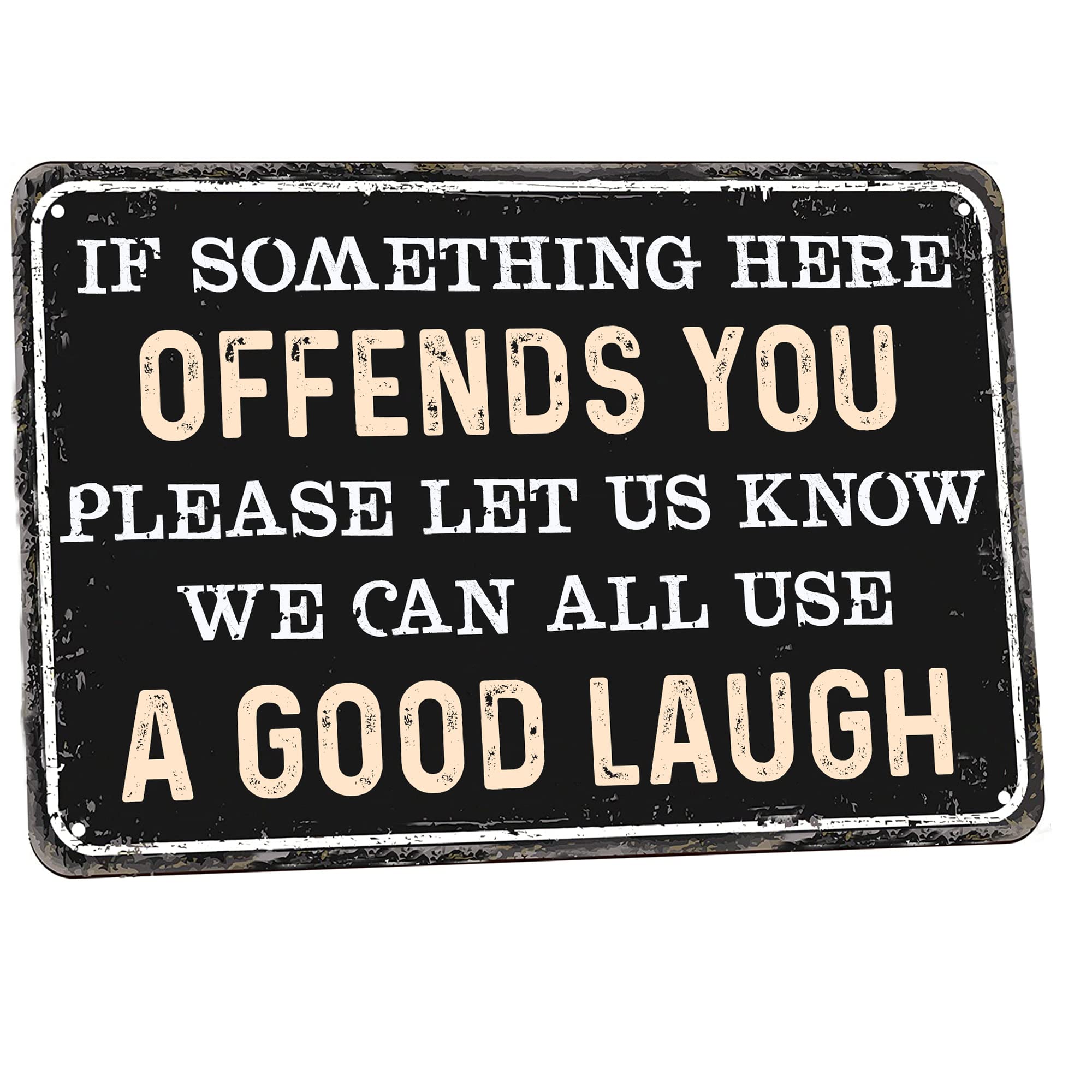 SNOWANG Decor 12'' x 8'' Funny Vintage Tin Signs Sarcastic Retro Metal Signs For Home Wall, Backyard, Cafes, Bar, Man Cave