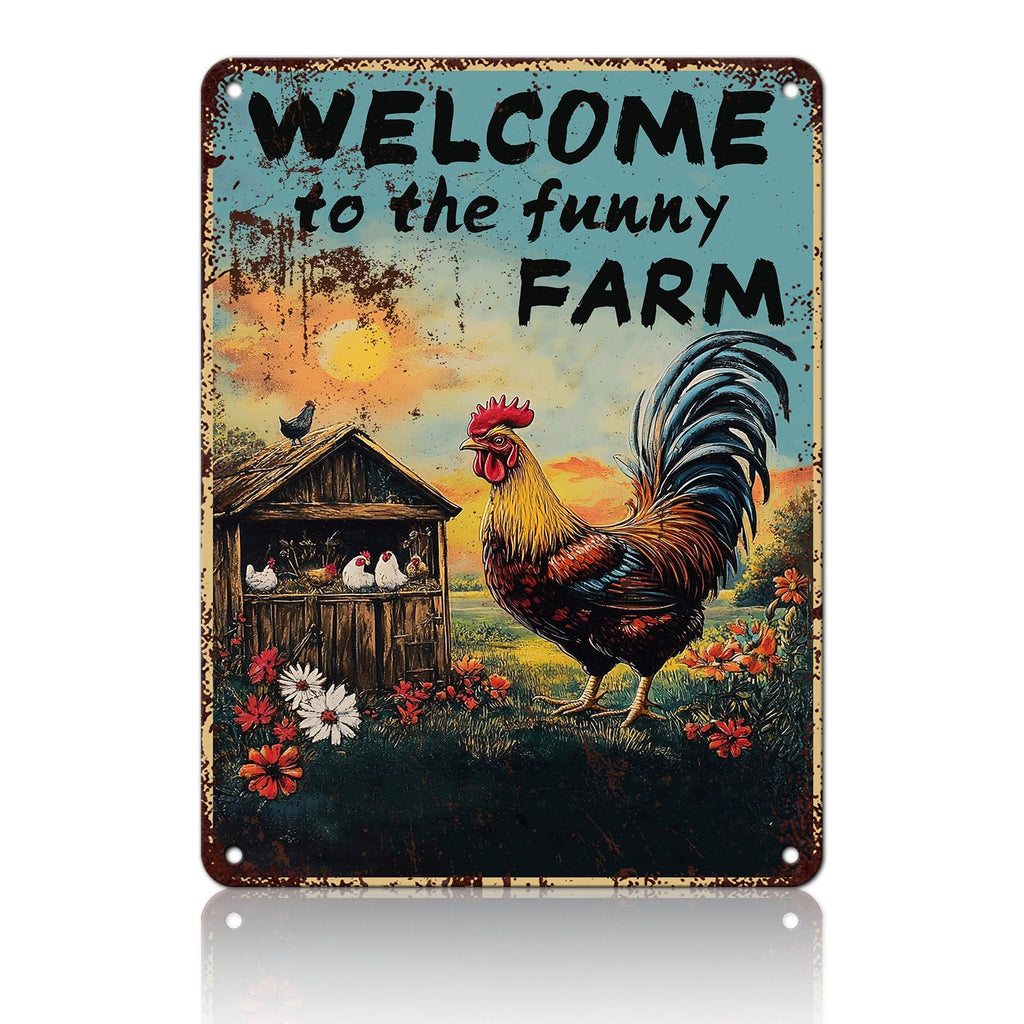 Chicken Metal Signs Rooster Kitchen Wall Decor Today I Will Pry More Worry Less Tin Sign 12x8 Inch Funny Chicken Coop Accessories Rooster Home Farm Yard Garden Decor