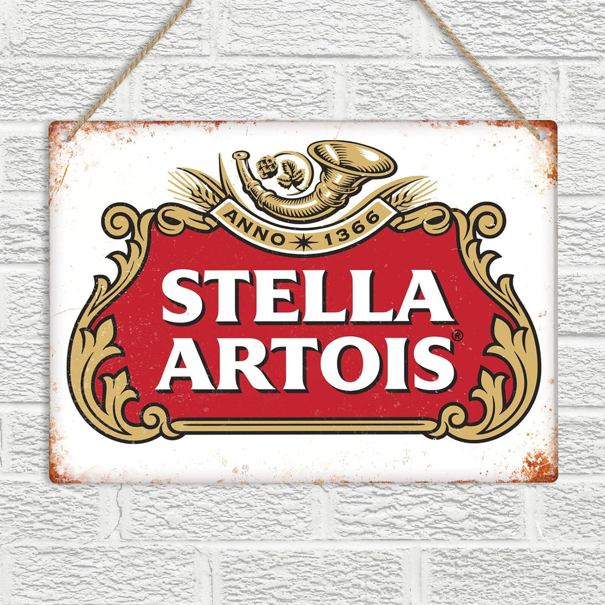 Stella Artois Metal Wall Sign Plaque Beer Vintage Retro Bar Pub Man Cave Garage Vintage Metal Sign Plaque Poster 8X12 Inches