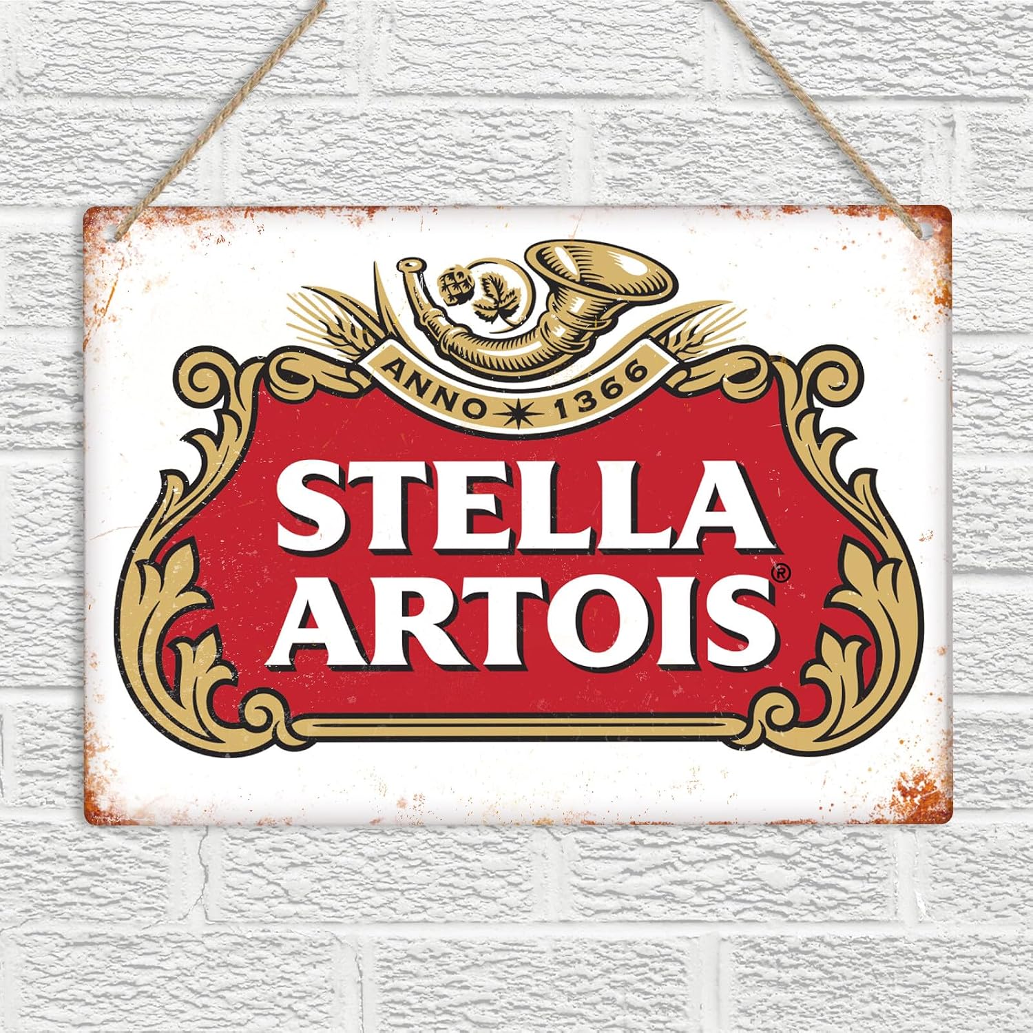 Stella Artois Metal Wall Sign Plaque Beer Vintage Retro Bar Pub Man Cave Garage Vintage Metal Sign Plaque Poster 8X12 Inches