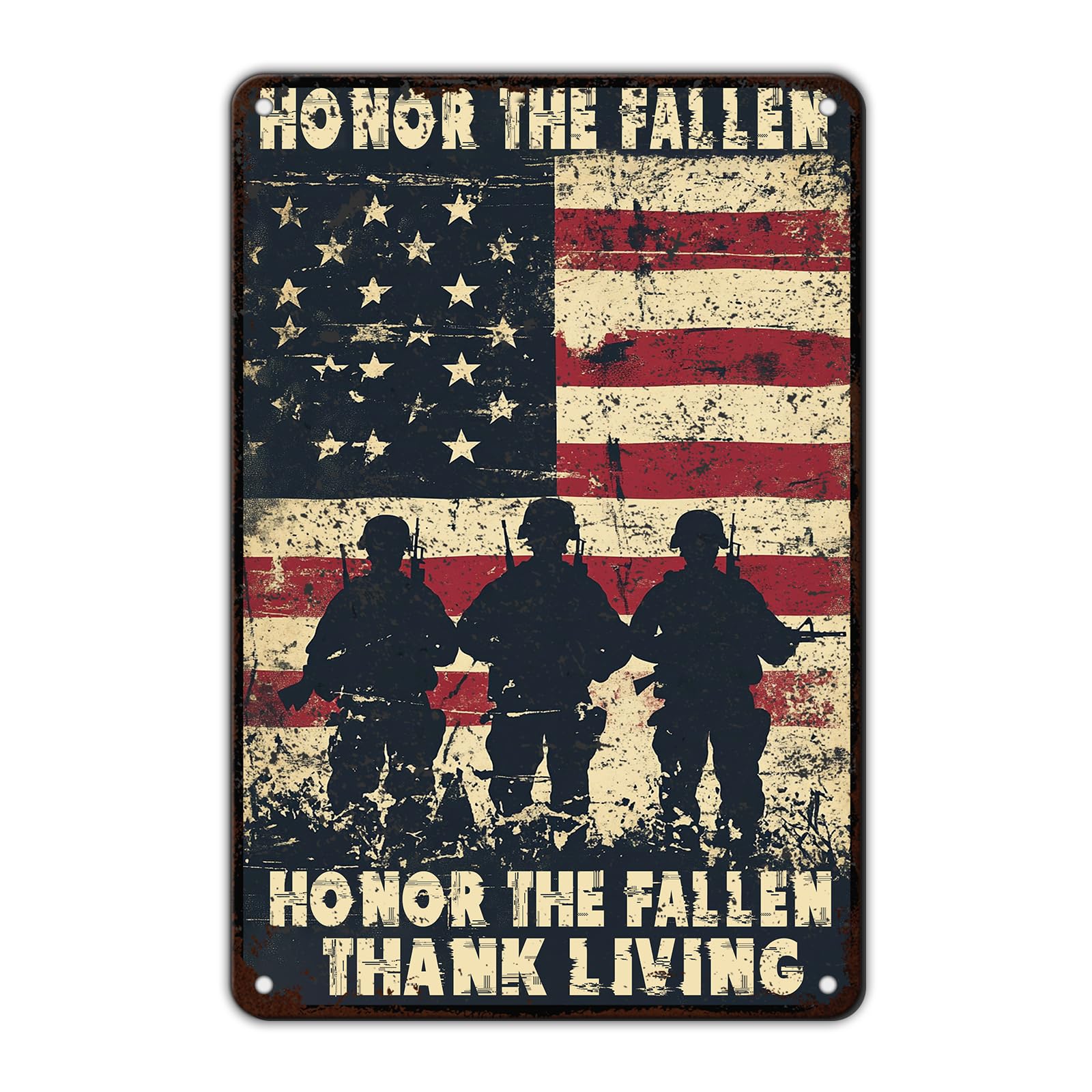 Patriotic Metal Tin Sign Funny American Patriotic Man Tin Sign American Flag Sign 4th of July Vintage Metal Poster Wall Decor for Man Cave Bar Party Garage Outdoor 8x12 Inch