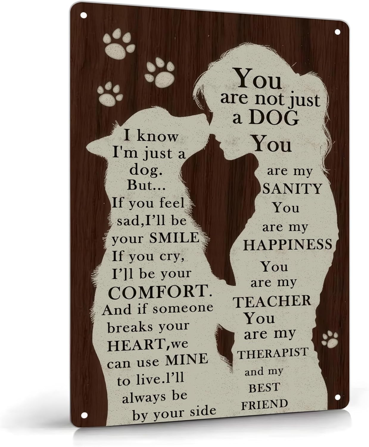 Vintage Funny Metal Sign Funny Dog Metal Sign wall decor I Know I'M Just A Dog Retro Rustic Tin Signs Wall art for Home Yard & Garden Farm 8x12 Inch