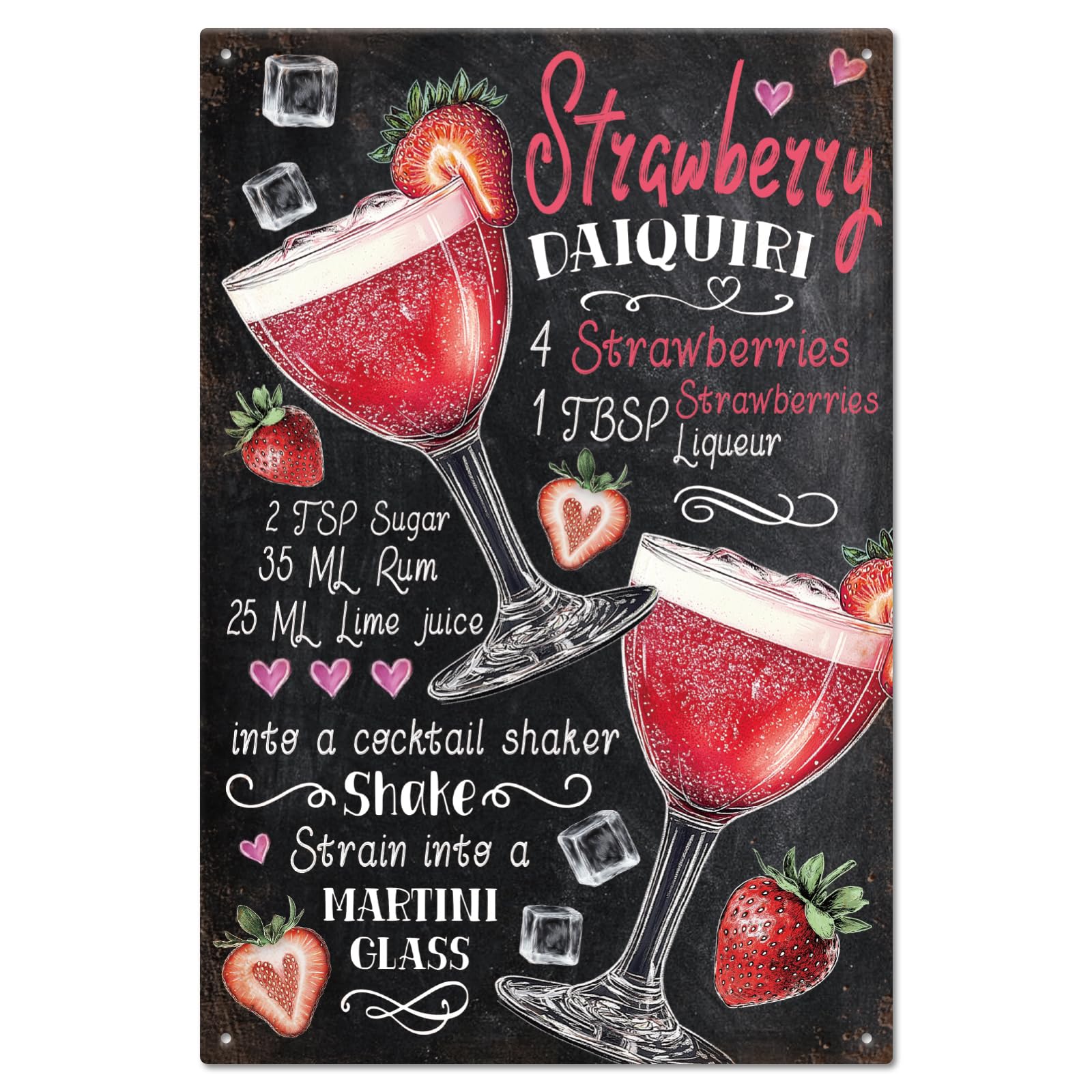 GLOBLELAND Dinner Eat Here Metal Tin Sign 8x12inch Vintage Good Food Art Plaque Poster Wall Decor for Home Kitchen Living Room Bedroom Kitchen Cafe Bar