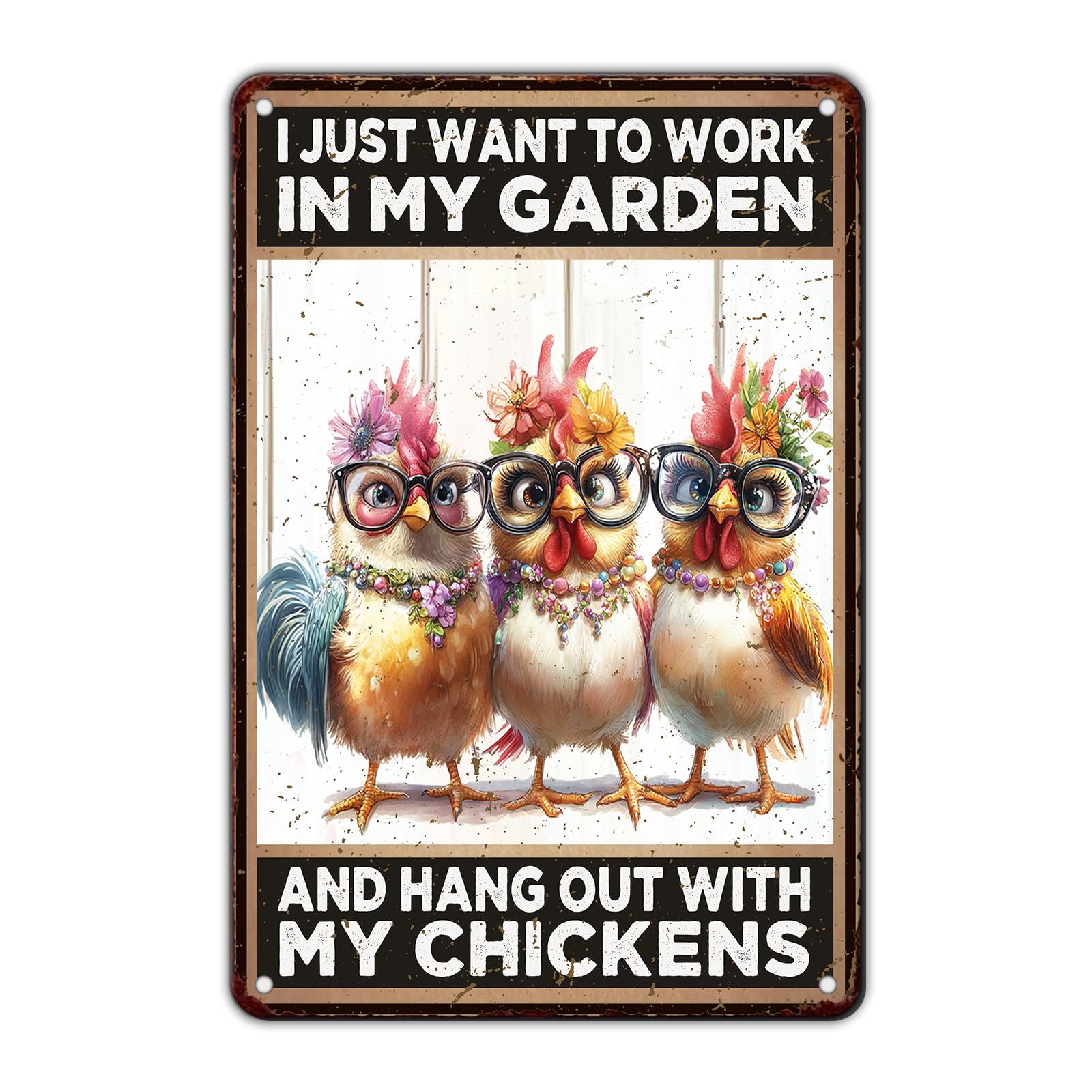 Funny Chicken Signs Welcome To My Kitchen Humorous Cartoon Rooster Cooking Aluminium Sign Metal Chicken Signs Decor Home Ktichen Farm Are Wall 12x8 Inch Vintage Chicken Signs Metal Tin Poster