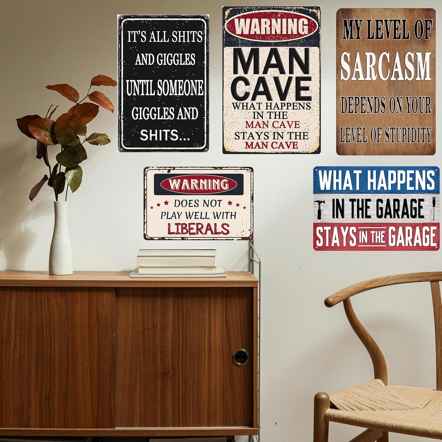 Funny Garage Signs Man Cave Decor For Men Vintage Metal Tin Sign Gifts For Man Cave No Trespassing Sign Warning Due To The Rising Cost Of Ammunition Sign Wall Decor For Home Bar 12 X 8 Inches