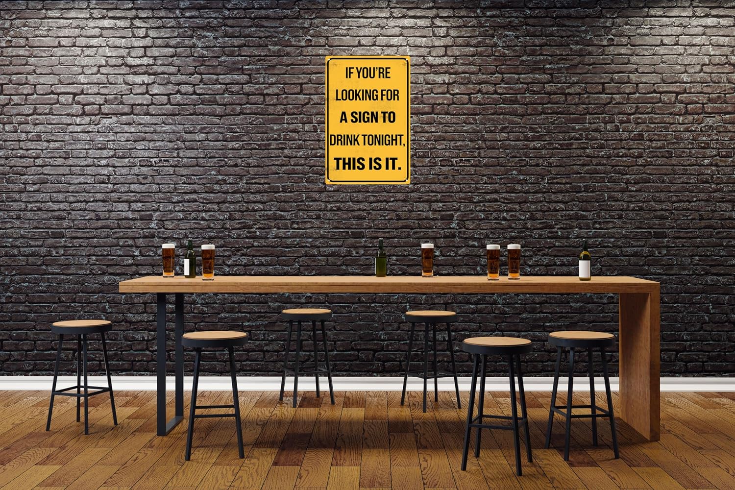 Funny Metal Sign To Drink Tonight Tin Signs Man Cave Home Bar Decor Vintage Decorations Sign 8×12 Inch