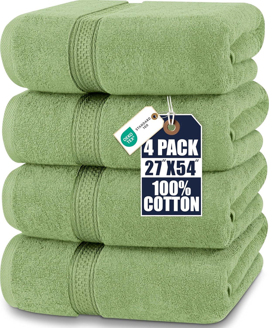 Utopia Towels 4 Pack Premium Bath Towels Set, 27 by 54 Inches, 100% Ring Spun Cotton 600GSM, Lightweight and Highly Absorbent Quick Drying Towels, Perfect for Daily Use, Dark Brown