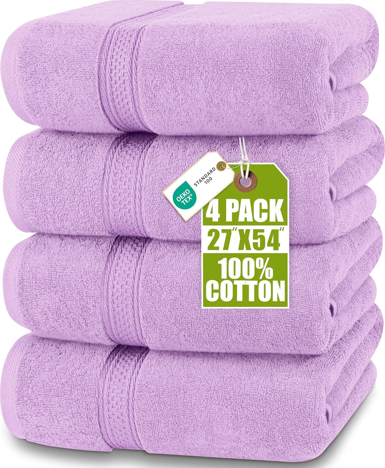 Utopia Towels 4 Pack Premium Bath Towels Set, 27 by 54 Inches, 100% Ring Spun Cotton 600GSM, Lightweight and Highly Absorbent Quick Drying Towels, Perfect for Daily Use, Dark Brown